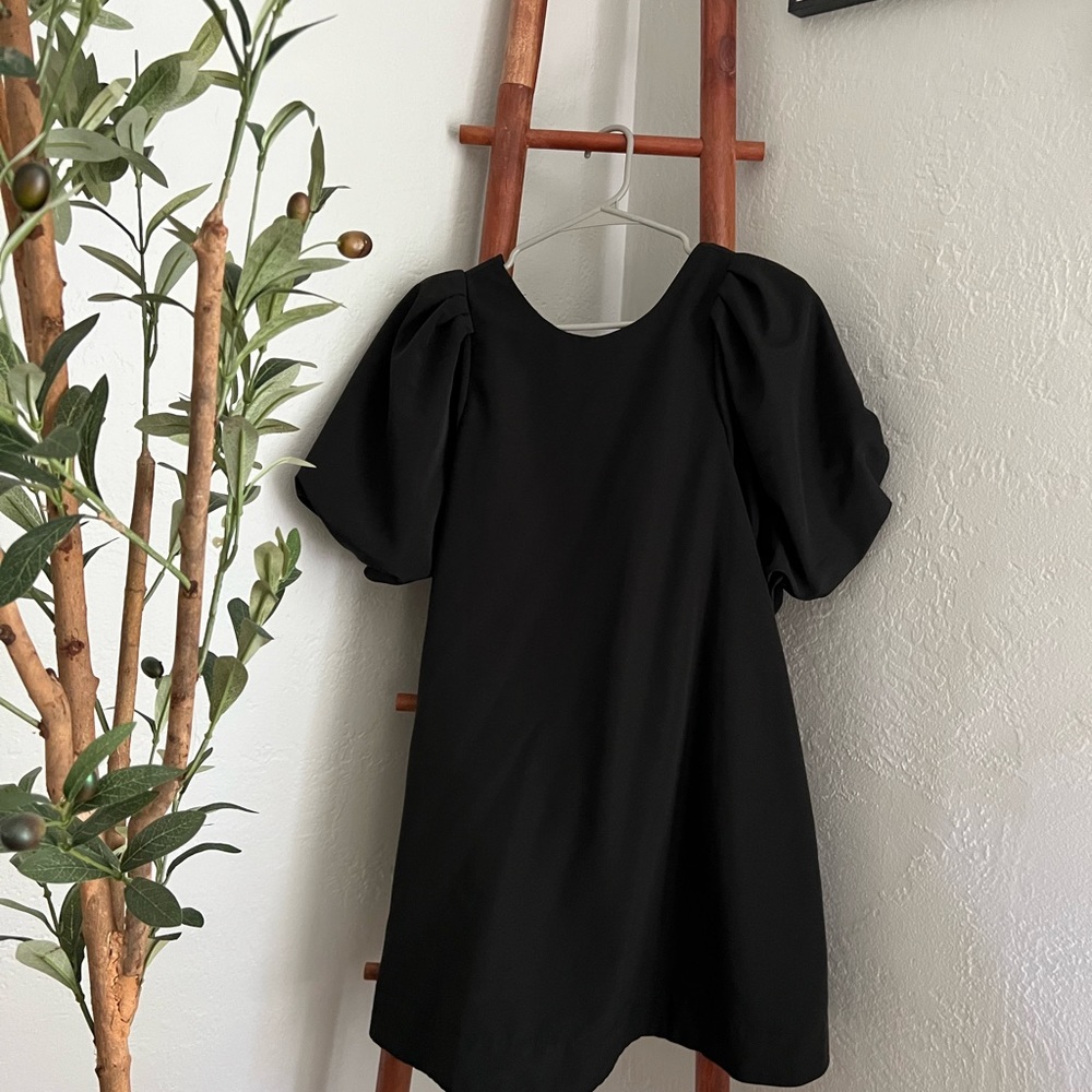 Mini Black Puff Dress - Size M/US 6